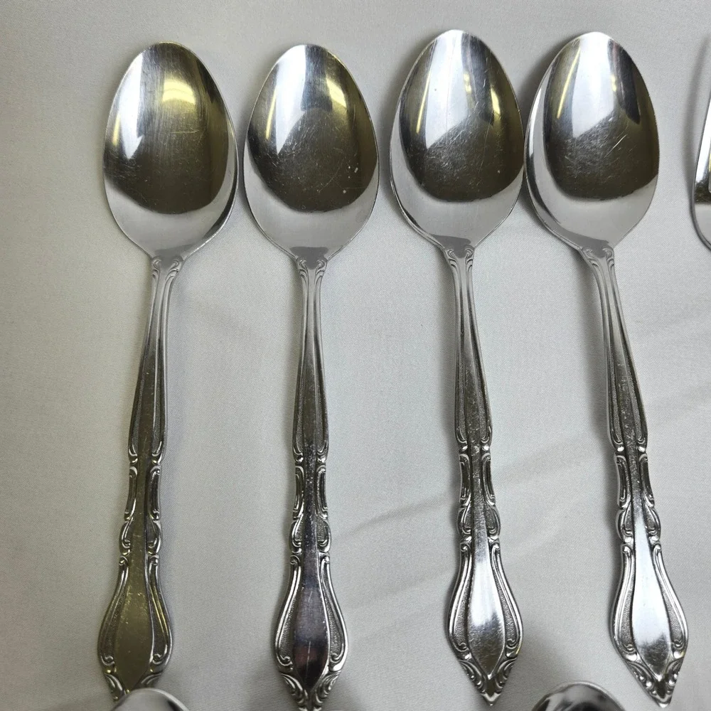 15 Piece Rogers Stainless Korea Flatware Set Auberge Pattern Forks Spoons